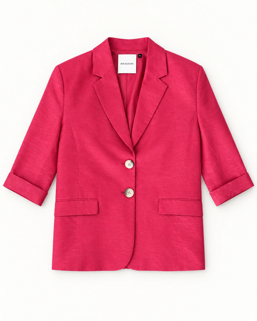 Bouguessa Linen Blazer in Red